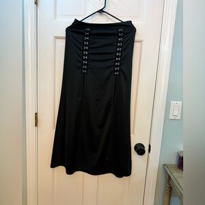 Black Maxi Skirt with Hook & Eye